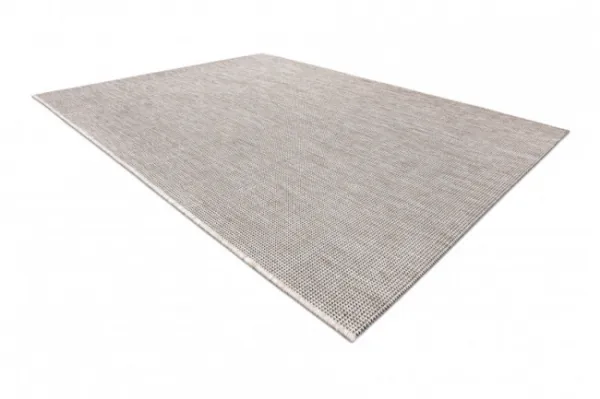 Koberec Sizal Floorlux 20580 jednofarebný - strieborný / čierny