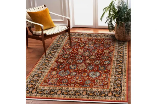Koberec KESHAN Fredzle, Ornament, ramka orientálny 7573/53577 bordo / granát