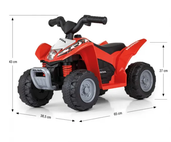 Elektrická štvorkolka Milly Mally Honda ATV červená