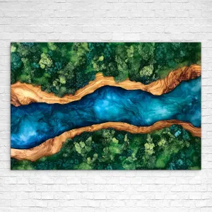Tlačený machovo epoxidový obraz - Nature