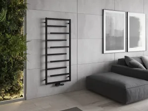 MEXEN - Orlando vykurovací rebrík/radiátor 1380 x 600 mm, 499 W, čierny W207-1380-600-00-70