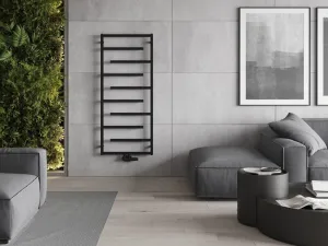 MEXEN - Orlando vykurovací rebrík/radiátor 1380 x 600 mm, 499 W, čierny W207-1380-600-00-70