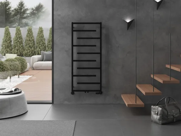 MEXEN - Orlando vykurovací rebrík/radiátor 1380 x 600 mm, 499 W, čierny W207-1380-600-00-70