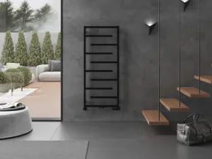 MEXEN - Orlando vykurovací rebrík/radiátor 1380 x 600 mm, 499 W, čierny W207-1380-600-00-70