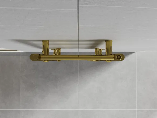 MEXEN - Mars vykurovací rebrík/radiátor 500 x 400 mm, 140 W, zlatý W110-0500-400-00-50