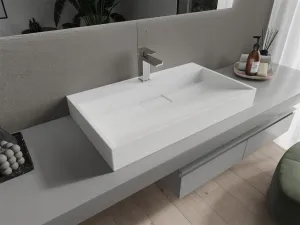 MEXEN - Ava umývadlo na dosku liaty mramor 80 x 46, biela 23018001