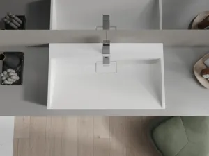 MEXEN - Ava umývadlo na dosku liaty mramor 80 x 46, biela 23018001
