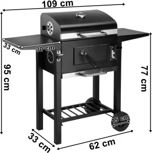 Karbónový záhradný gril CARBON čierny