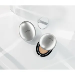 TIRTIR Mask Fit Aura Cushion hydratačný make-up v hubke pre rozjasnenie pleti odtieň 43N Deep Cocoa 18 g