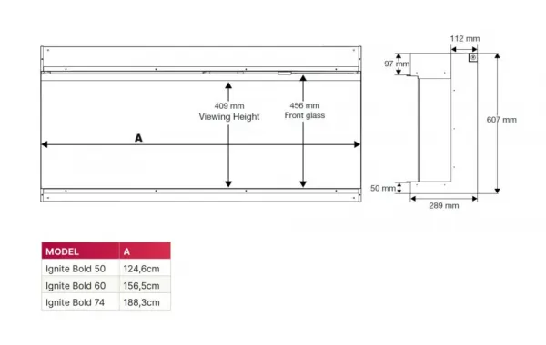 Dimplex Ignite BOLD 60" ECO LED - elektrický krb