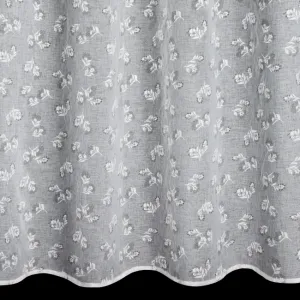 Hotový záves FELINA biely / strieborný - na priechodkách