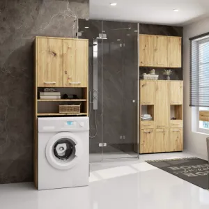 Ak furniture Koupelnová skříňka nad pračku FIN dub artisan