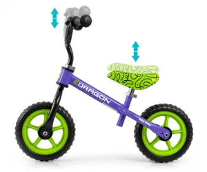 Detský balančný bicykel Milly Mally Dragon violet
