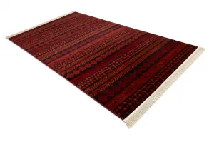 Koberec ORIENT 5132 so strapcami / orientálny, bordový / čierny