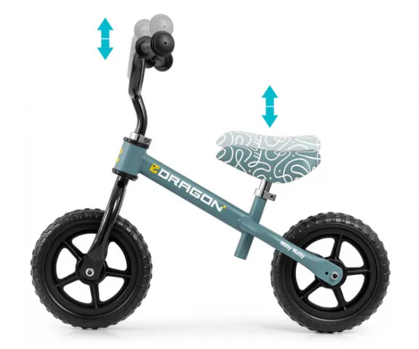 Detský balančný bicykel Milly Mally Dragon denim