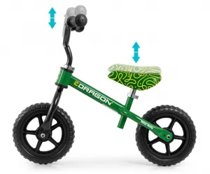 Detský balančný bicykel Milly Mally Dragon green