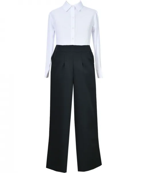 Fashionkids Dievčenské elegantné nohavice M/464 Farba: Čierna, Veľkosť: 152