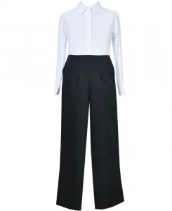 Fashionkids Dievčenské elegantné nohavice M/464 Farba: Čierna, Veľkosť: 152