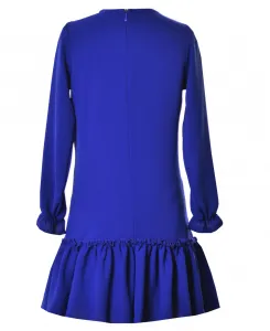 Fashionkids Dievčenské šaty LILI M/431 Farba: Kráľovská modrá, Veľkosť: 152