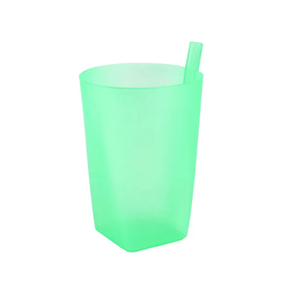 Plastový kelímok so slamkou TORO MIX farieb