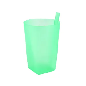 Plastový kelímok so slamkou TORO MIX farieb