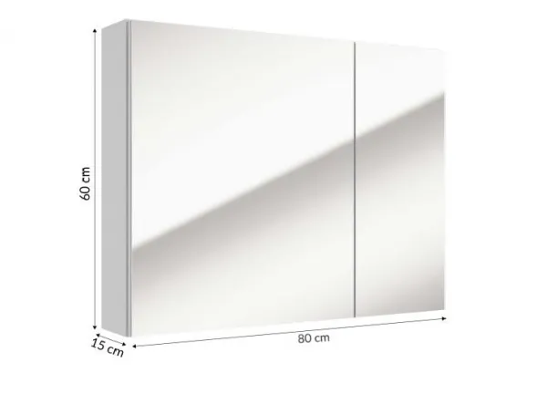 ArtDef Zrkadlová skrinka SALSA E80 | white