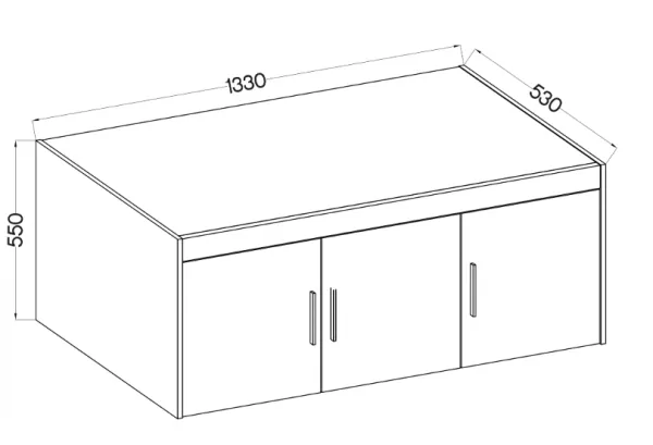 ArtLemp Nadstavec na šatníkovú skriňu ELLEN 3D | dub sonoma