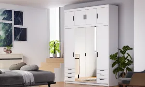 ArtLemp Nadstavec na šatníkovú skriňu ELLEN 4D | biela