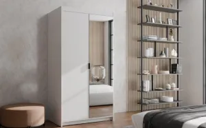 ArtLemp Šatníková skriňa ELLEN 2D1 so zrkadlom | biela
