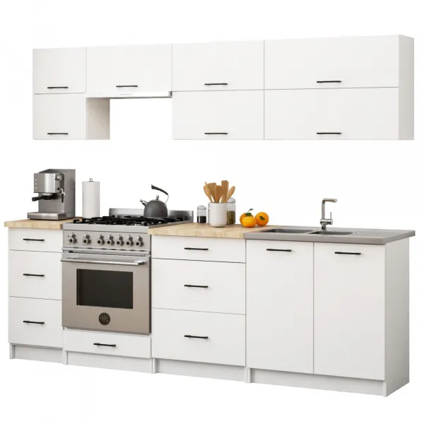 Ak furniture Kuchyňská skříňka OLIVIE III 40x85 cm matná bílá/dub sonoma