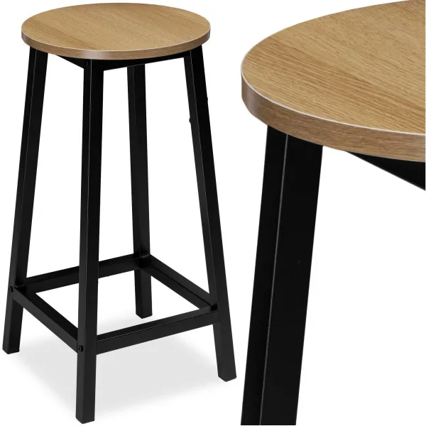 TZB Barová židle FLINT modern oak/černá