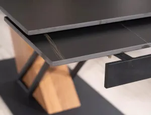 Signal Rozkládací jídelní stůl Genesis 180/240 cm černý/jasan