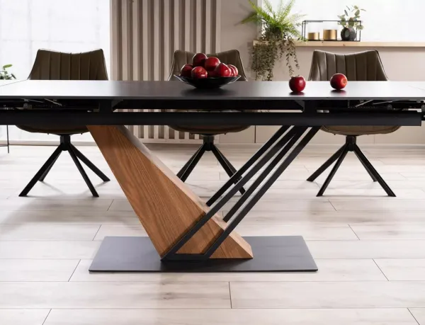 Signal Rozkládací jídelní stůl Genesis 180/240 cm černý/jasan