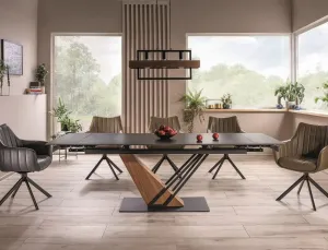Signal Rozkládací jídelní stůl Genesis 180/240 cm černý/jasan