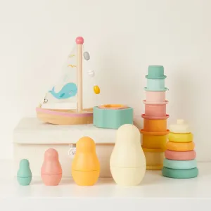 Bieco - Silikónová skladacia matrioška - Tropical Vibes