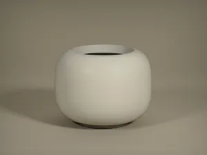 Pottery Pots Kvetináč Sphere Low, hodvábne biela, viac veľkostí - Potterypots Velikost: M - ⌀ 53,5, v. 40,4 cm