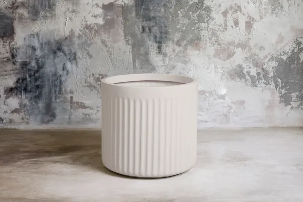 Kvetináč Turris Low, hodvábne biela, viac veľkostí - Pottery Pots Velikost: S - ⌀ 40, v. 36 cm