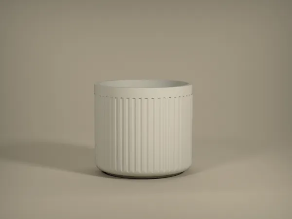 Kvetináč Turris Low, hodvábne biela, viac veľkostí - Pottery Pots Velikost: S - ⌀ 40, v. 36 cm