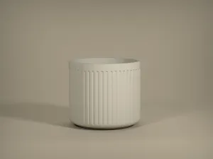 Kvetináč Turris Low, hodvábne biela, viac veľkostí - Pottery Pots Velikost: S - ⌀ 40, v. 36 cm