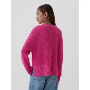 GAP BOXY CREW Dievčenský sveter, ružová, veľkosť
