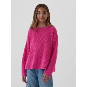 GAP BOXY CREW Dievčenský sveter, ružová, veľkosť