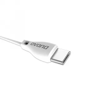 Dudao kábel USB - USB-C, 2,1A, 1m, biely