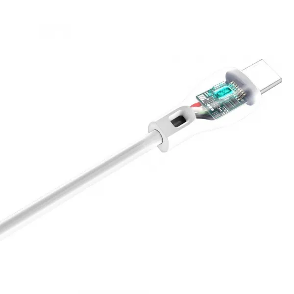 Dudao kábel USB - USB-C, 2,1A, 1m, biely