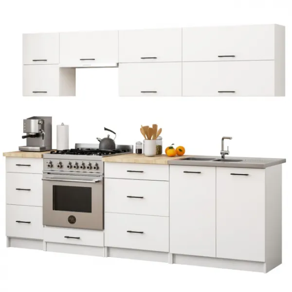 Ak furniture Kuchyňská skříňka OLIVIE III 40x85 cm matná bílá/dub sonoma