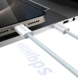 Dudao L6C kábel USB-C - USB-C, PD 30W, 2 m, svetlomodrý