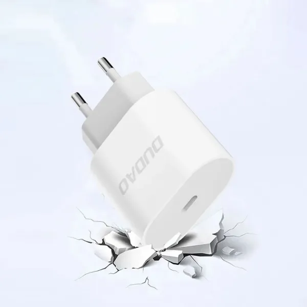 Dudao A14EU nabíjačka USB-C, PD 20W + kábel USB-C - USB-C, biela