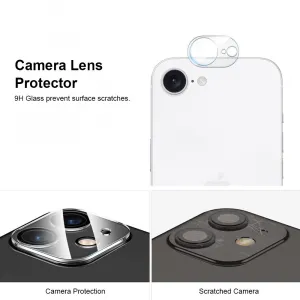 JP Full Pack Tvrdených skiel, 2x 3D sklo s aplikátorom + 2x sklo na šošovku, iPhone 16e / 17e