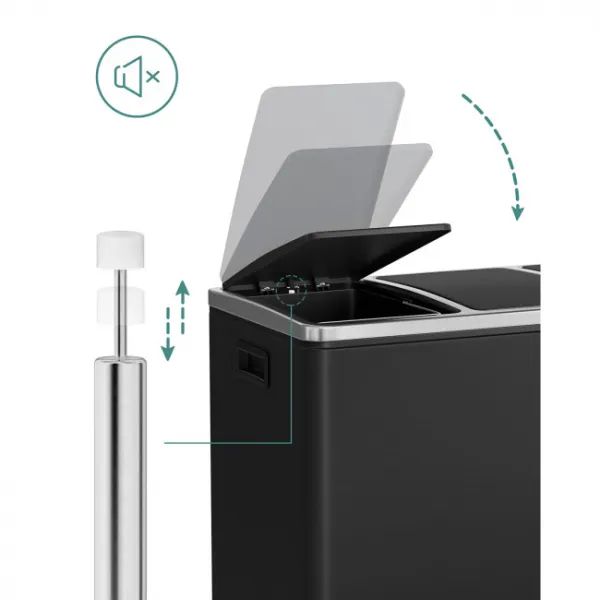 Recyklačný odpadkový kôš LTB54BK