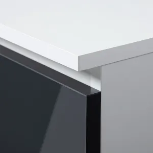 Ak furniture Komoda Kuba 120 cm biela/grafitová