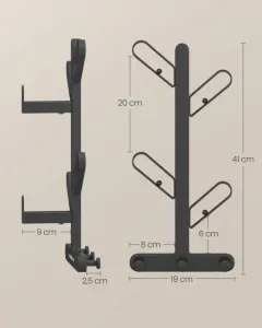 Set dvoch nástenných vešiakov RCR036B01